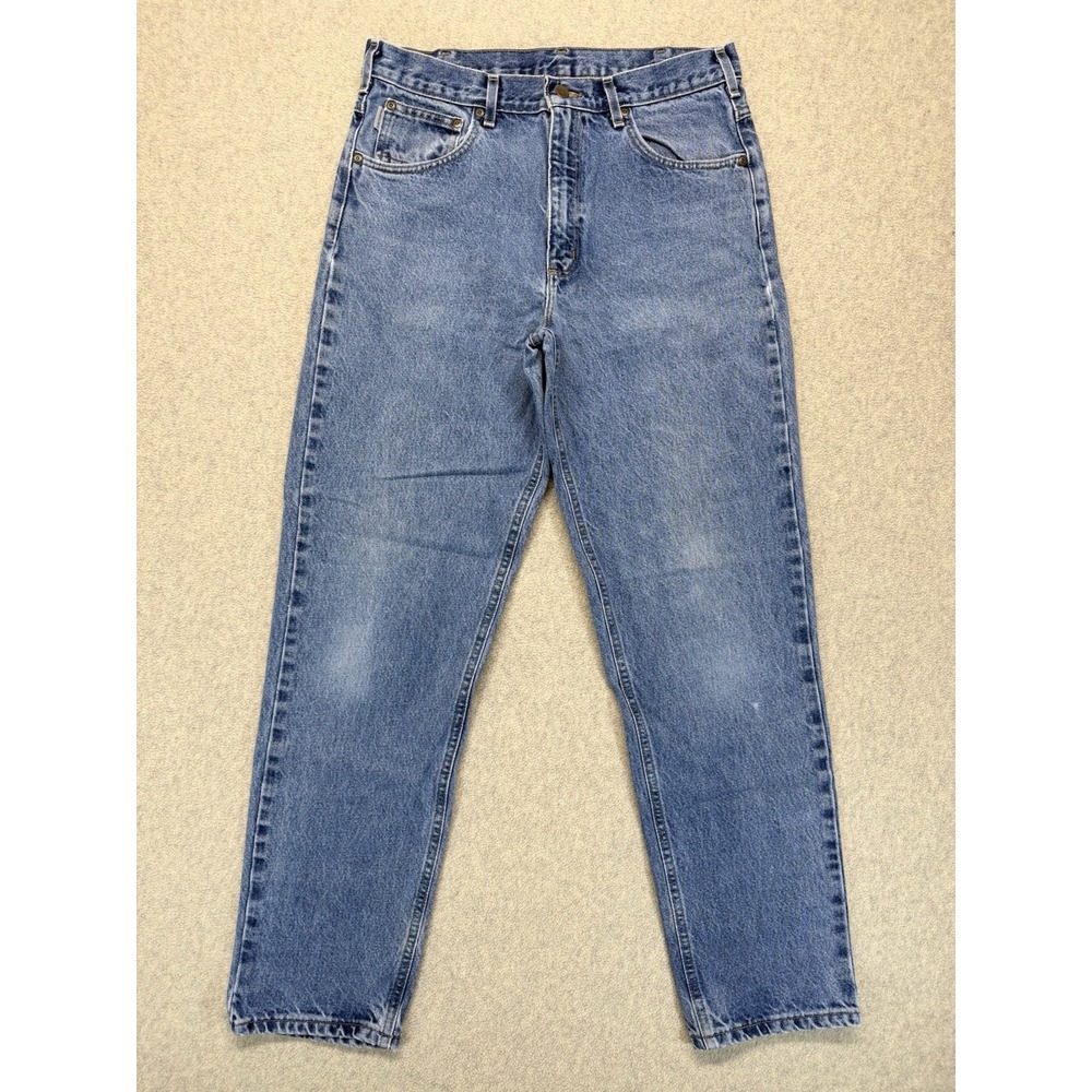 Carhartt B17 DST Relaxed Fit Jeans Men's 34x34 Blue Straight Leg Denim